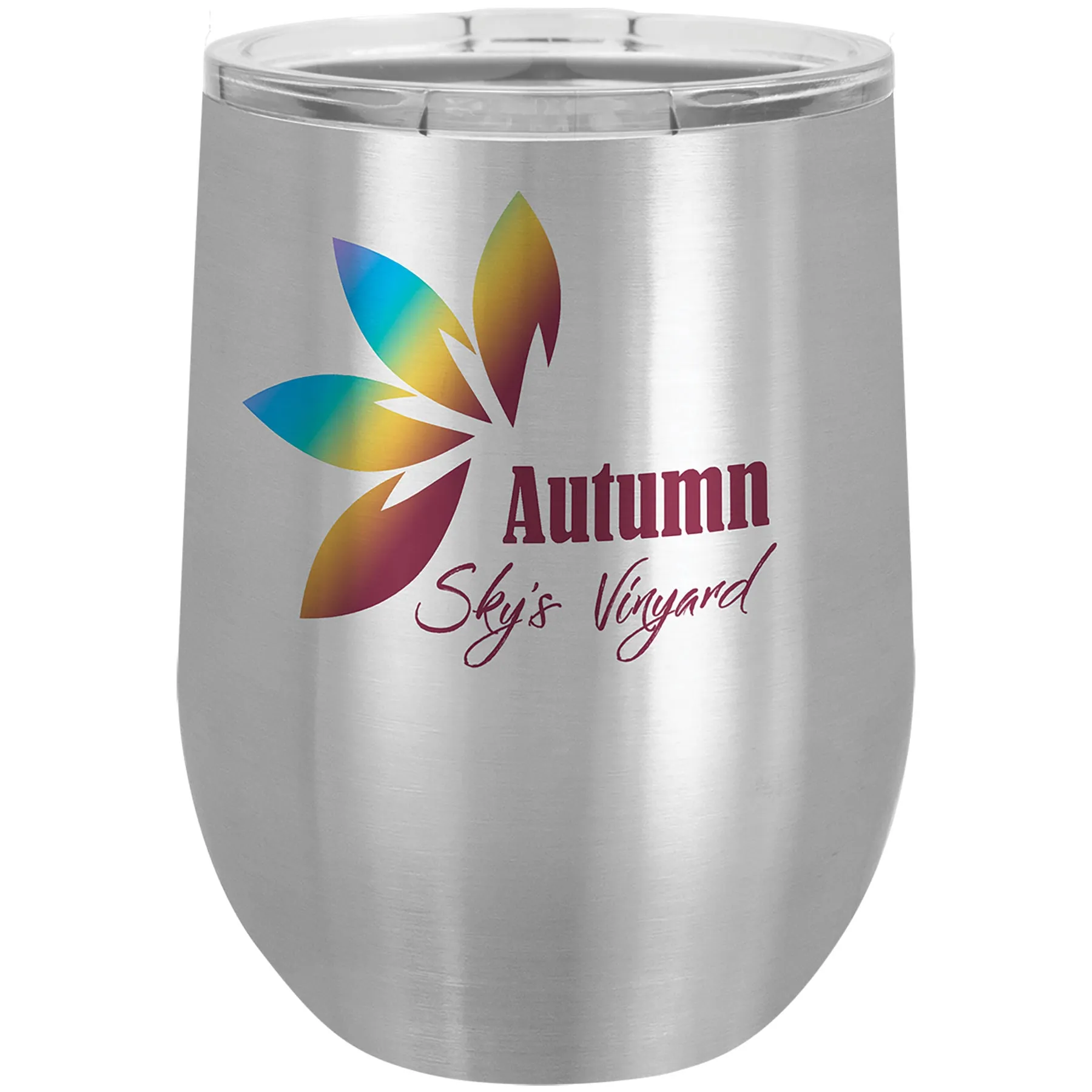 12 oz. Sublimation Wine Tumbler with Lid