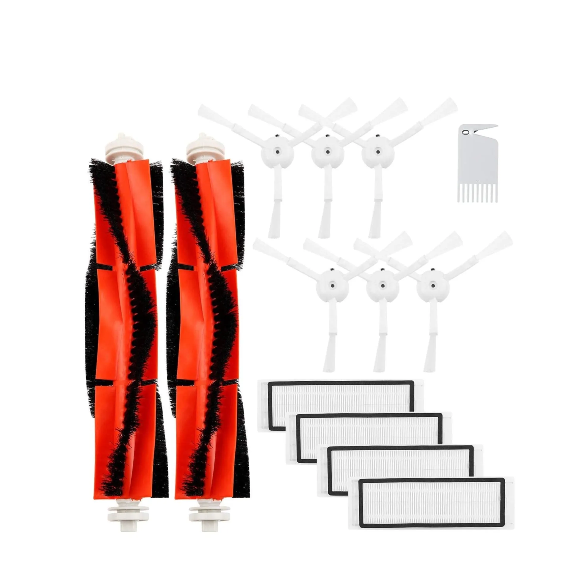 (13-piece set) Replacement side brushes / hepa filters / lamellas for Roborock robot vacuum cleaner