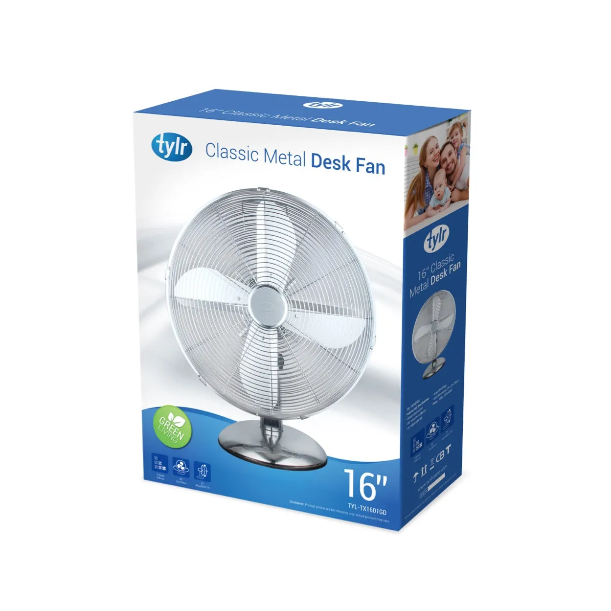 16” Classic Metal Desk Fan