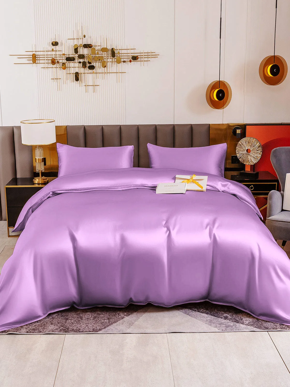 19Momme 3Pcs Silk Set Duvet Cover 2x Pillowcases