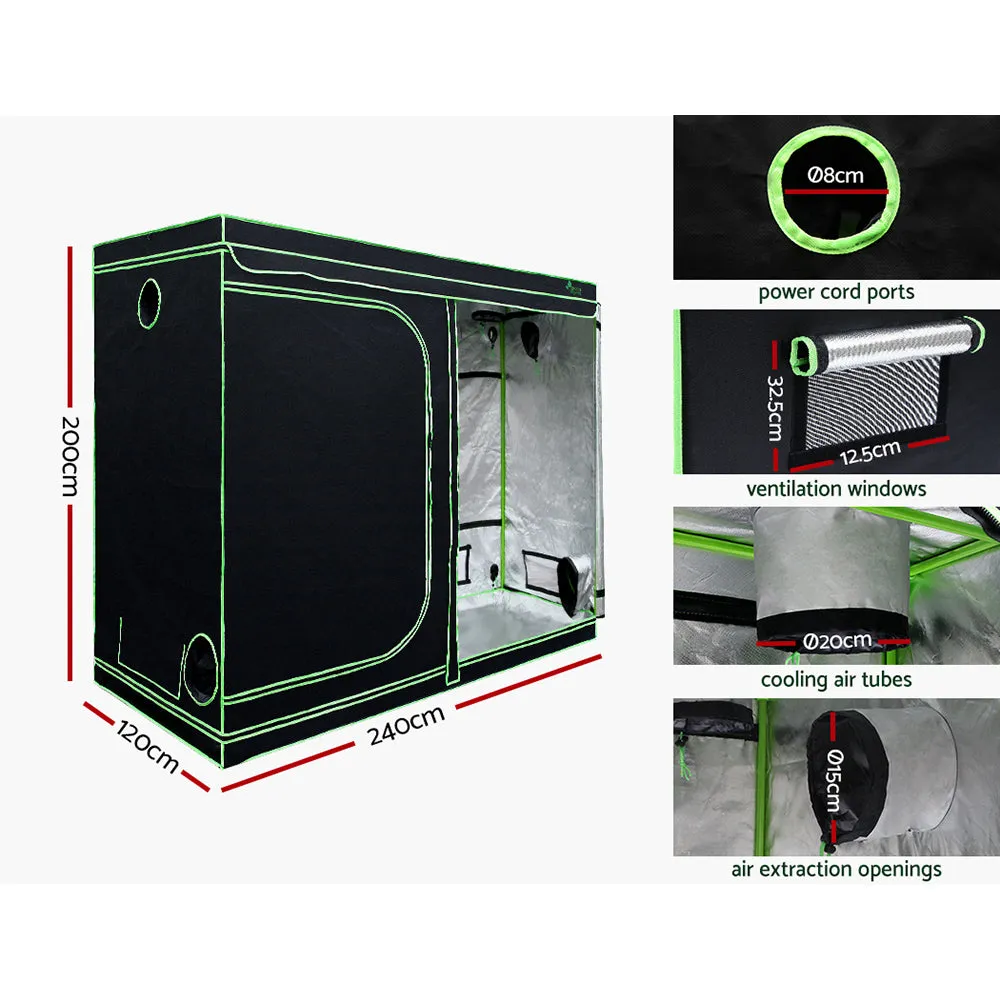 240x120x200CM Grow Tent Kit, 2200W LED, Full Spectrum, Greenfingers