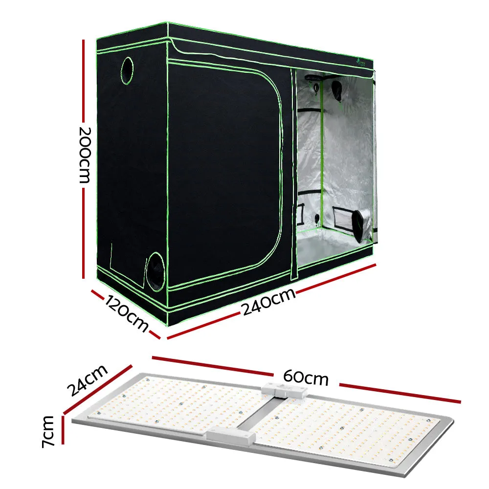 240x120x200CM Grow Tent Kit, 2200W LED, Full Spectrum, Greenfingers