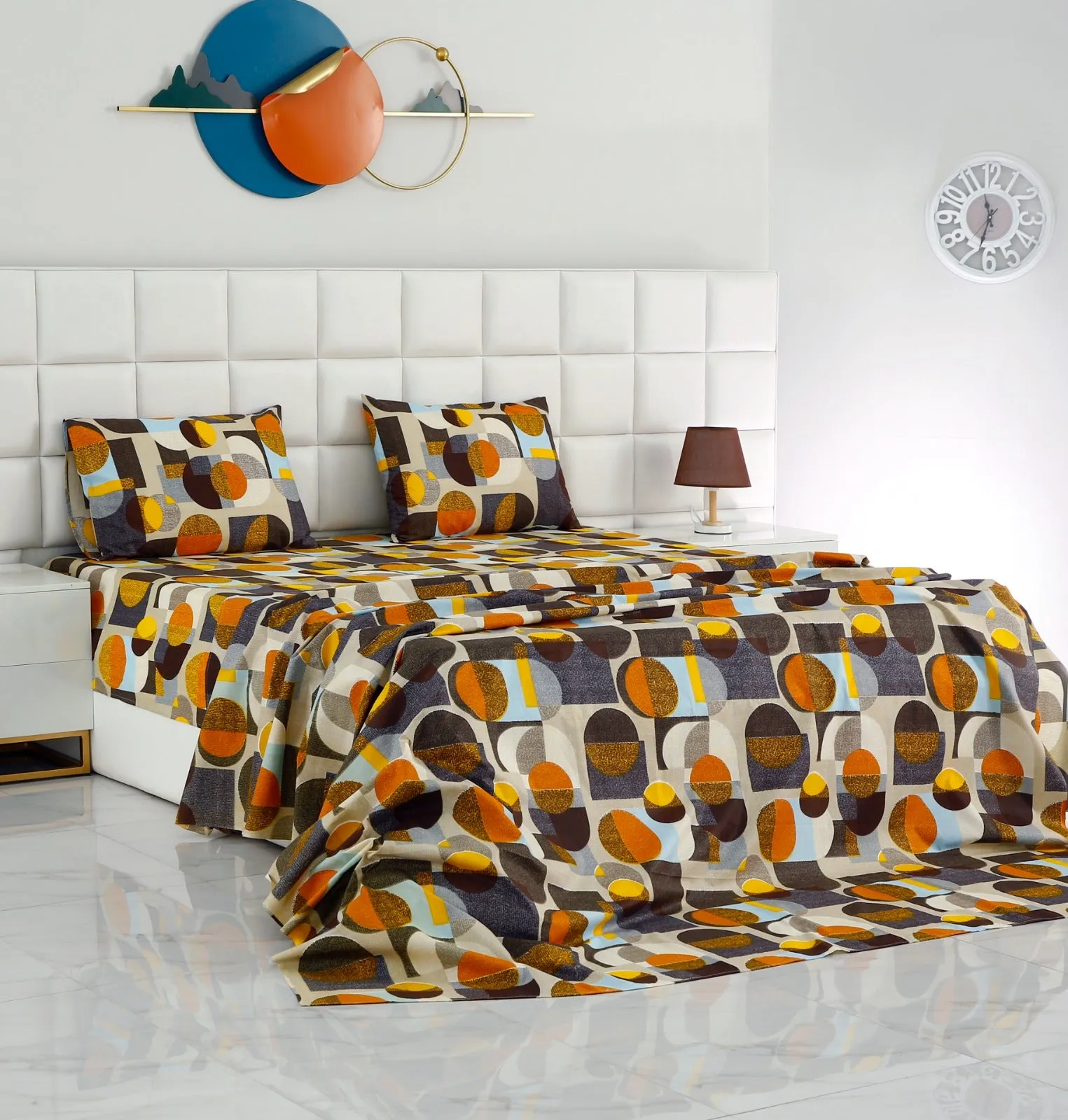 3 PCs Double Bed Sheet -DB210