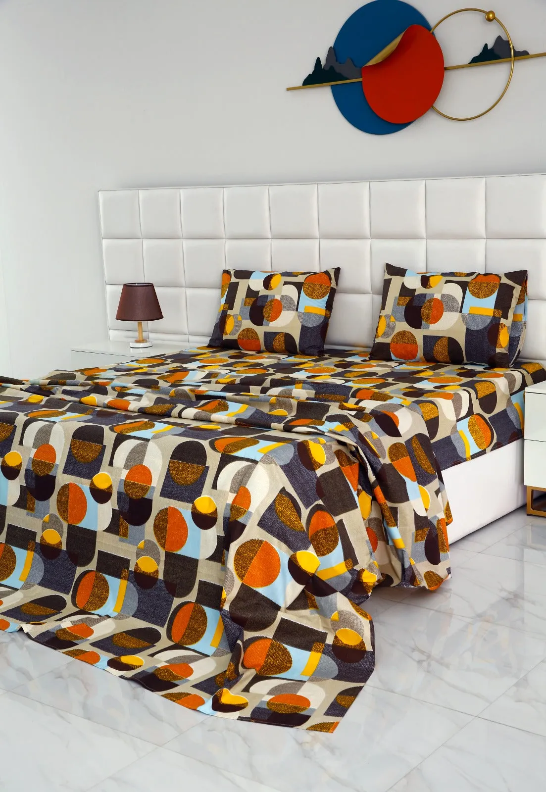 3 PCs Double Bed Sheet -DB210