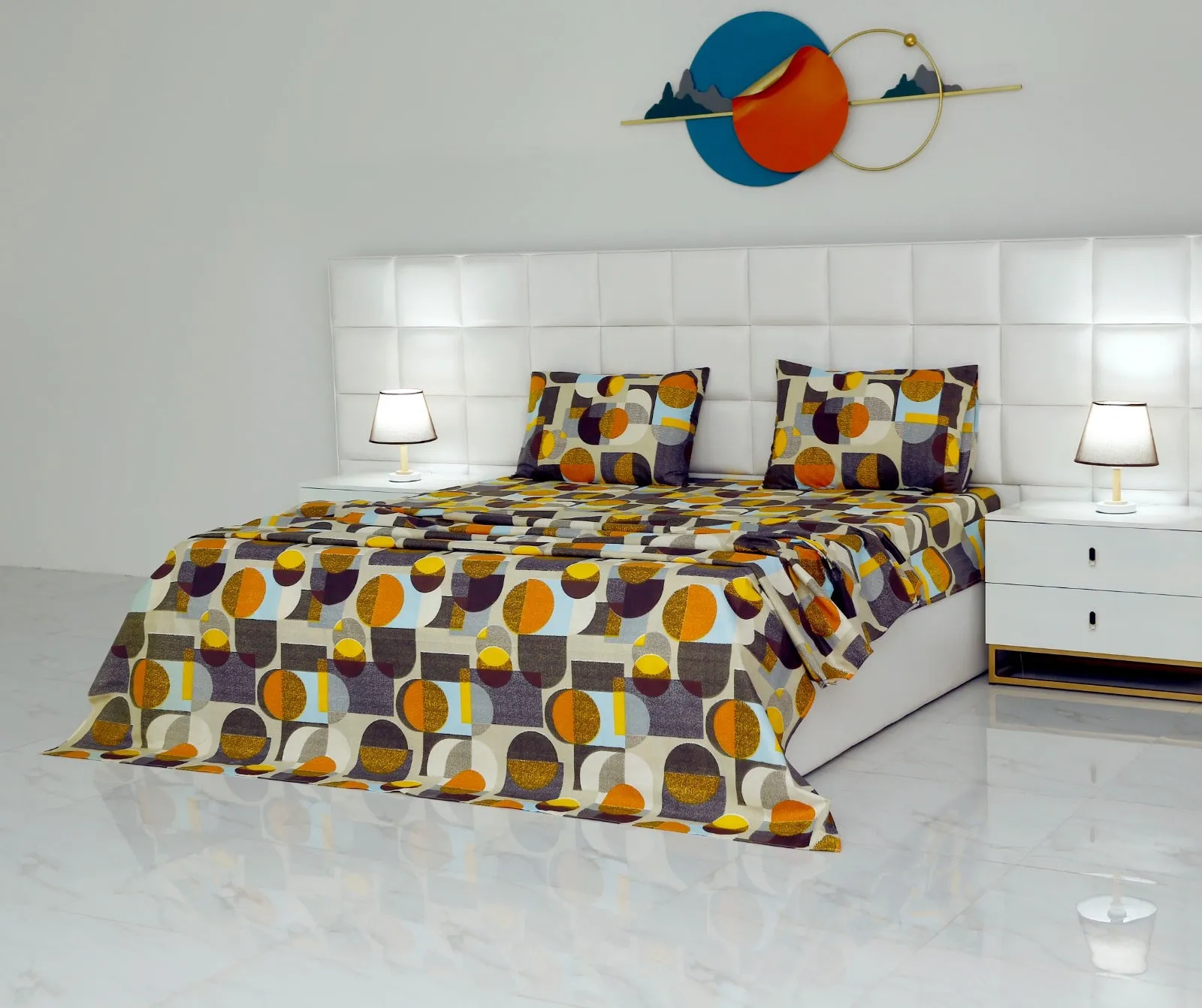 3 PCs Double Bed Sheet -DB210