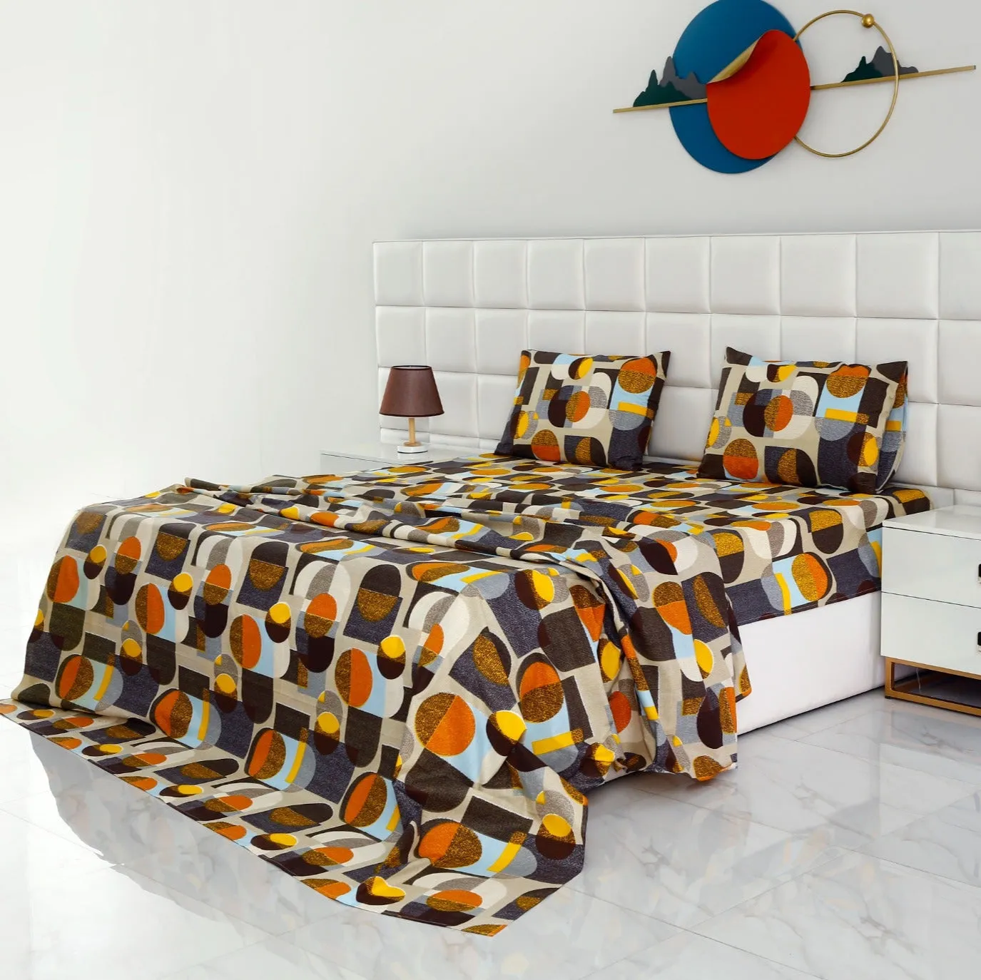 3 PCs Double Bed Sheet -DB210