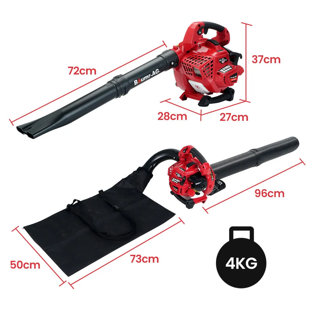 322km/h Cordless 3in1 Leaf Blower Vacuum Mulcher 24cc Baumr-AG