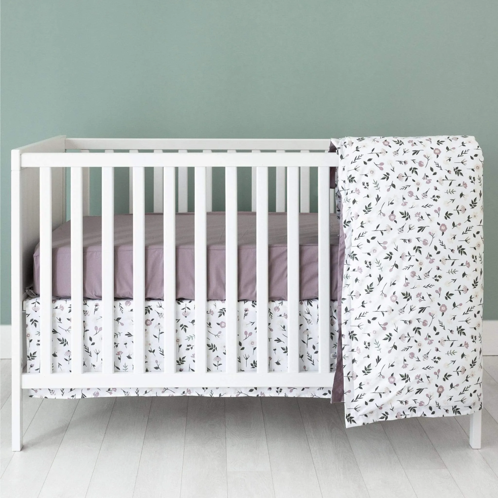 4 pieces crib set - floral