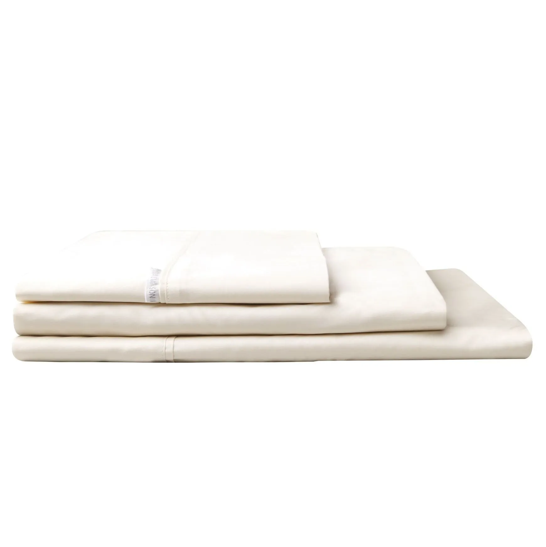 400TC Egyptian Cotton Sateen VANILLA Individual Flat Sheet or Fitted Sheet by Logan & Mason Platinum