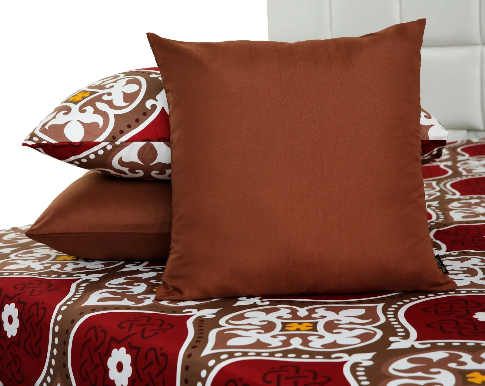 5 PCs Single Comforter Set-Brown Crown