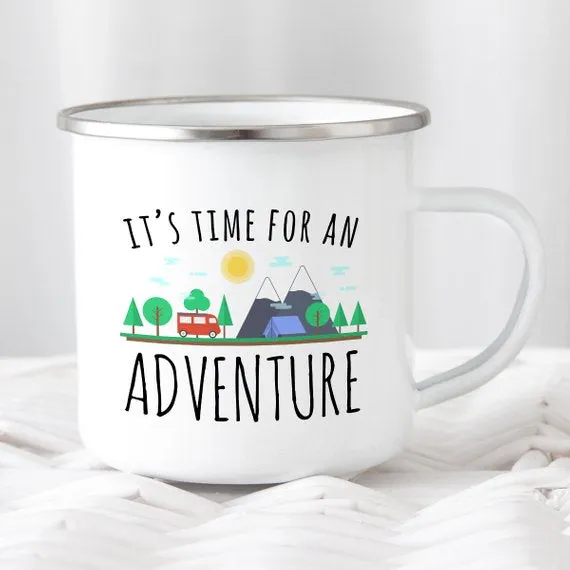 Adventure Mug Enamel Mug Wanderlust Camping Mug