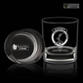 Alexander Family Crest Engraved Whiskey Glass