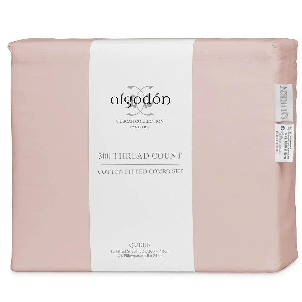 Algodon 300TC Cotton Fitted Combo Sheet Set