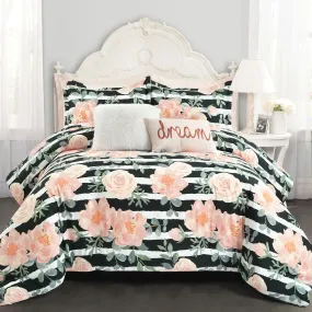 Amara Watercolor Rose 7 Piece Comforter Set