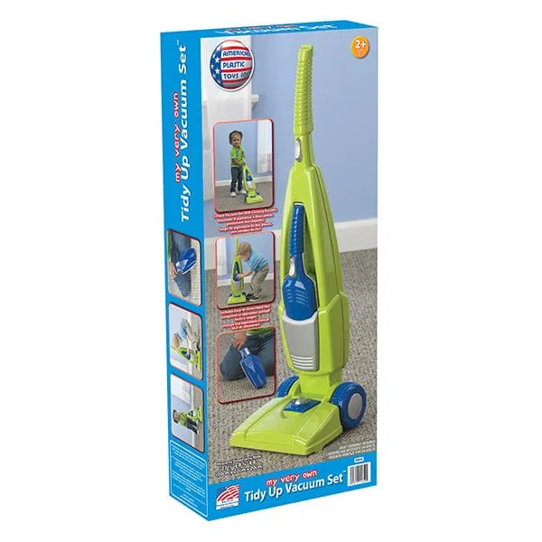 AMERICAN PLASTIC  Tidy Up Vacuum Set: Have fun cleaning with this interactive vacuum - AMERICAN-20030