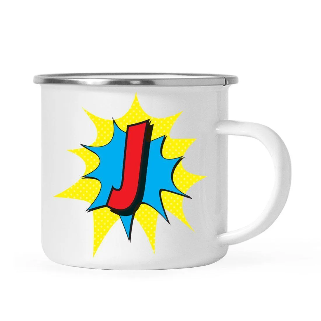 Andaz Press 11 oz Comic Book Superhero Monogram Campfire Coffee Mug