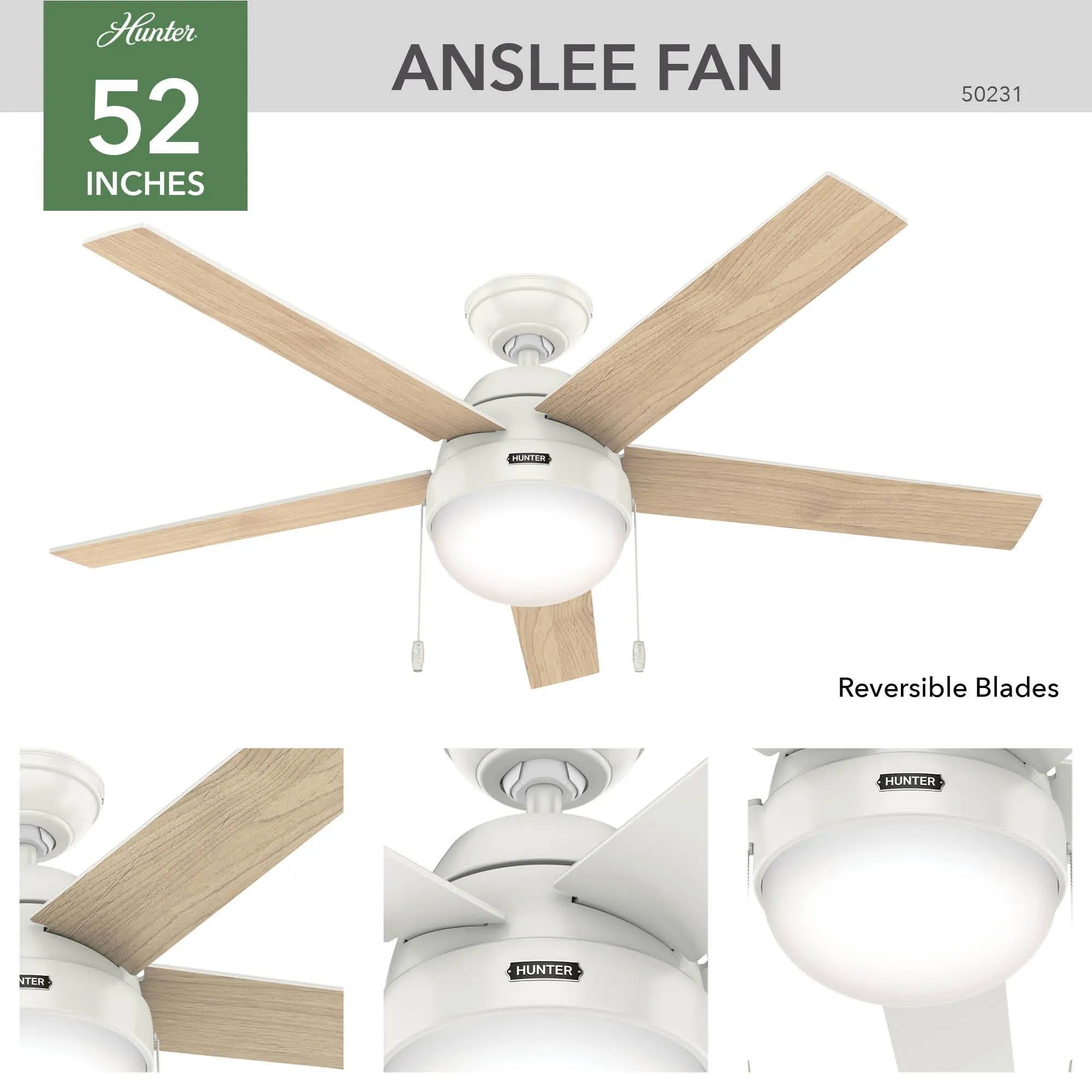 Anslee 52" Ceiling Fan