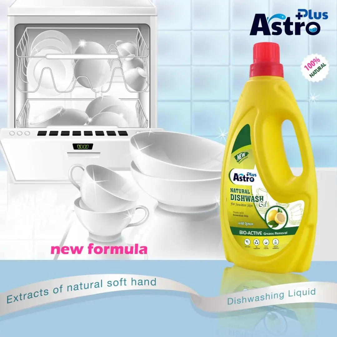 Astro Plus Dish Wash With Aloe Vera Gel Herbal Dish Wash Remove Tough Grease Safe On Hands Dish Cleaning Gel