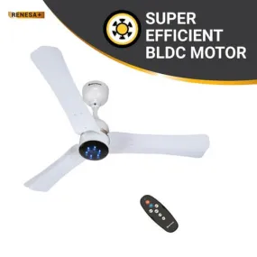 Atomberg Renesa  900 mm BLDC Motor with Remote 3 Blade Ceiling Fan  Pearl White,