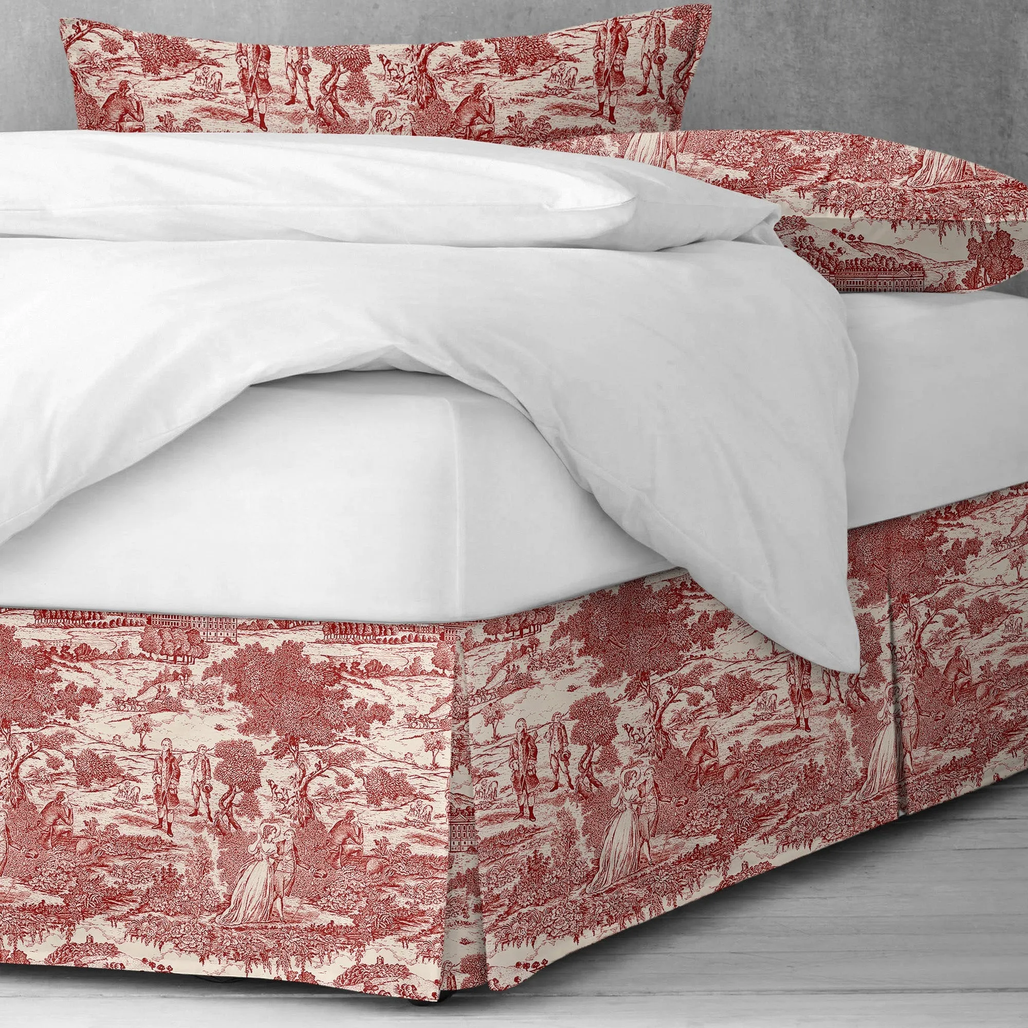 Beau Toile Red Bedding