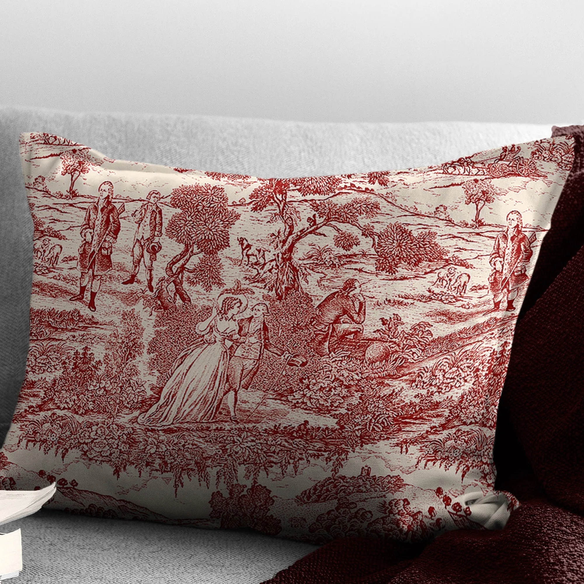 Beau Toile Red Bedding