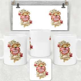 Best Mum Teddy Mother's Day Personalised Mug & Coaster