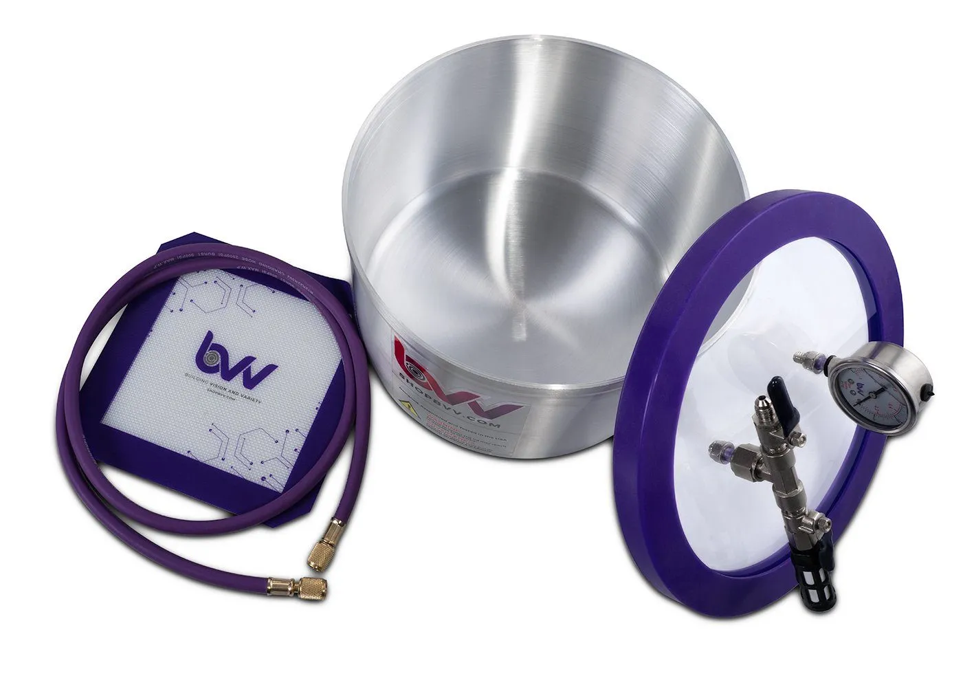 Best Value Vacs 2 Gallon Aluminum Vacuum Chamber W/GLASS LID