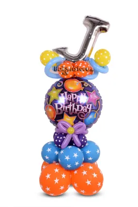 Birthday Balloon Arrangement with Letter