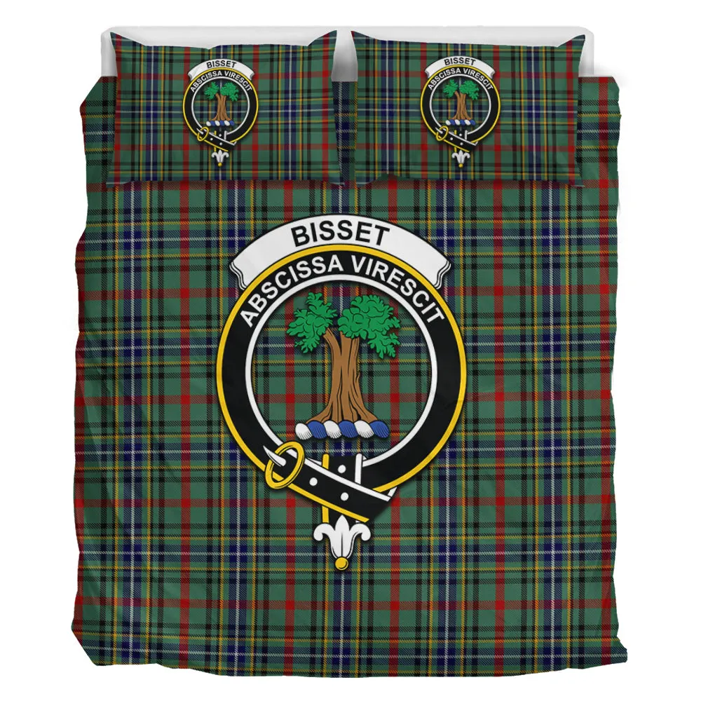 Bisset Tartan Bedding Set with Family Crest