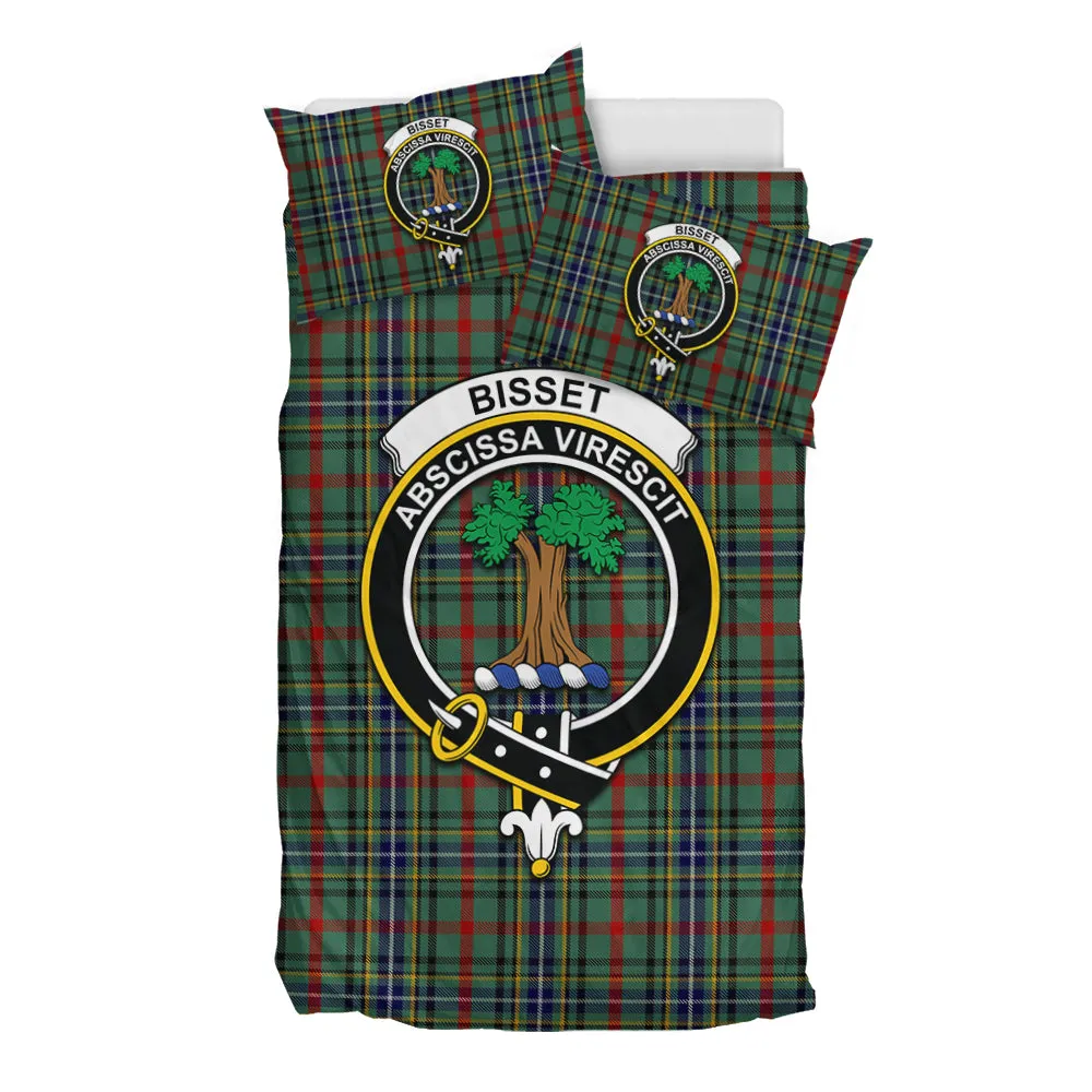 Bisset Tartan Bedding Set with Family Crest