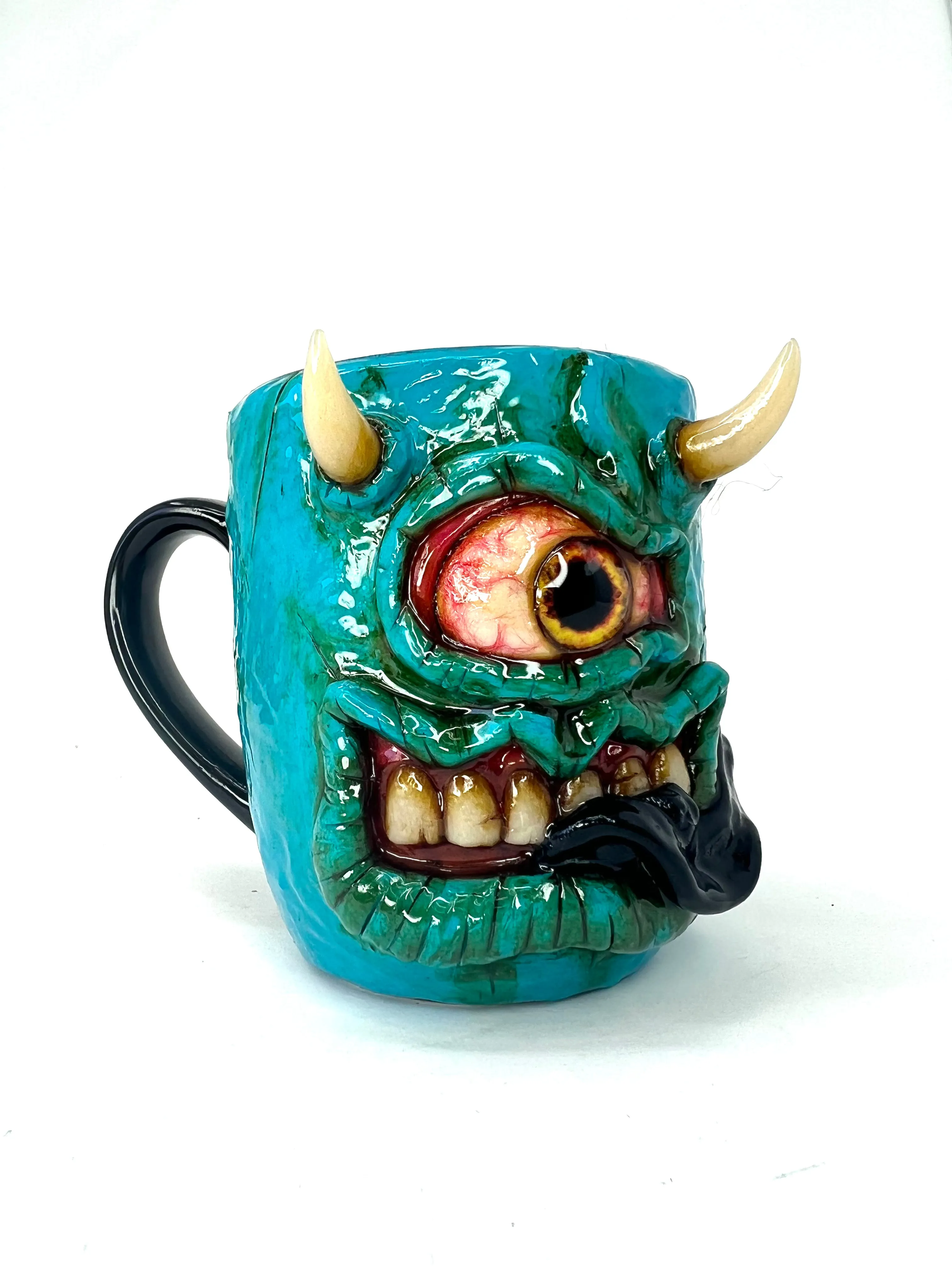 Blue Forked Mug