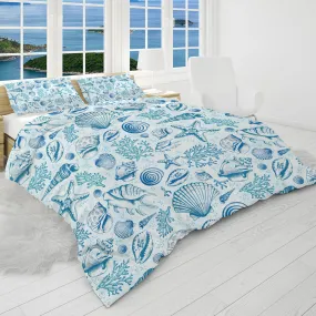 Blue Seashells Bedcover Set