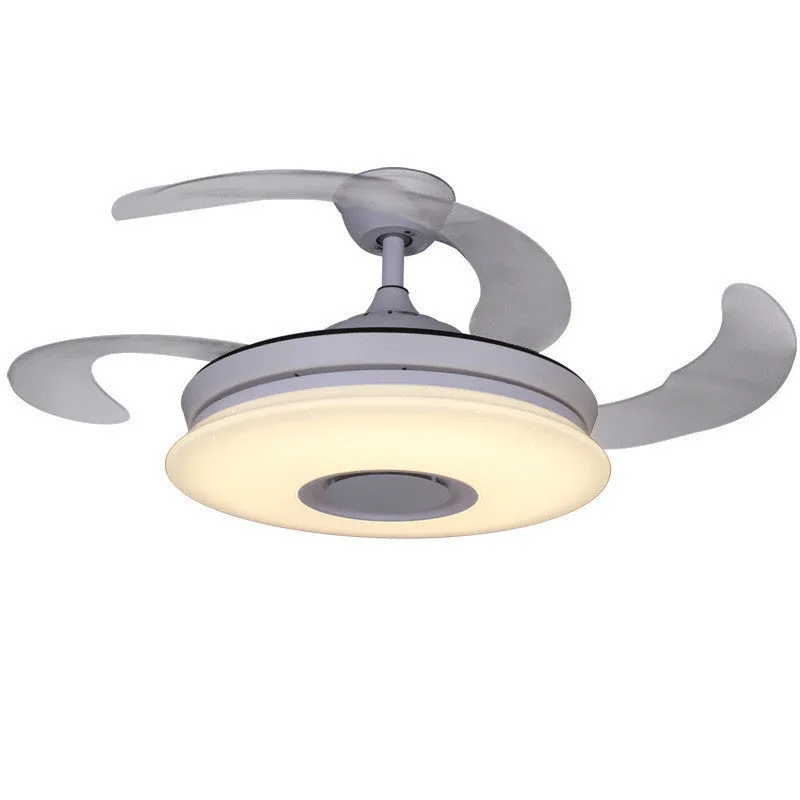 Bluetooth Invisible Ceiling Fan with Light with Remote