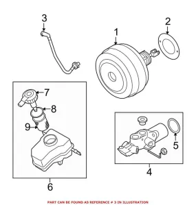 BMW Brake Vacuum Hose – Center 11667609055