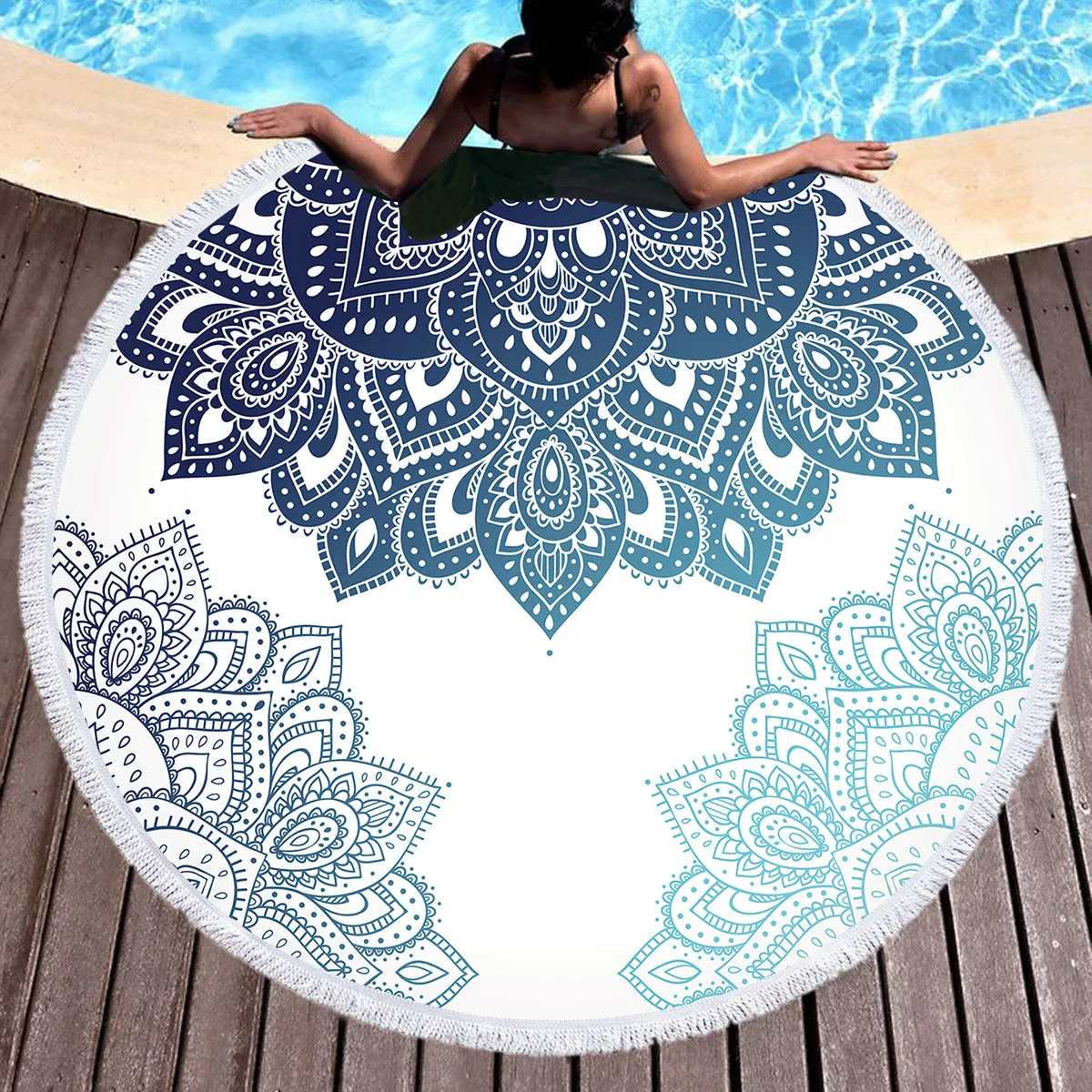 Bohemian Beach Round Beach Towel