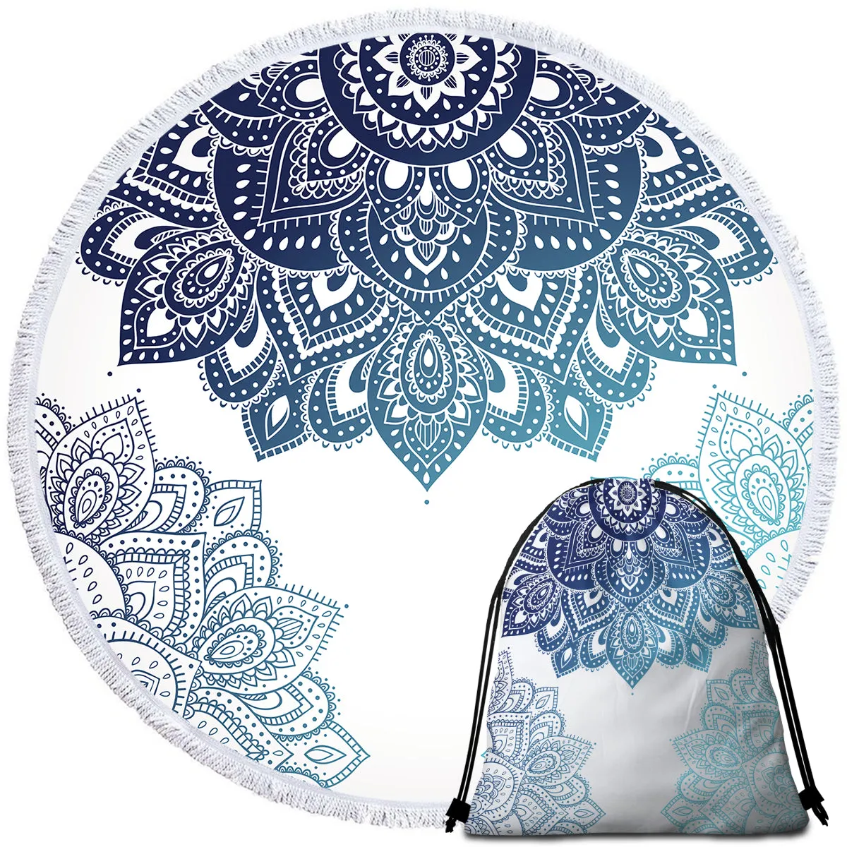 Bohemian Beach Round Beach Towel