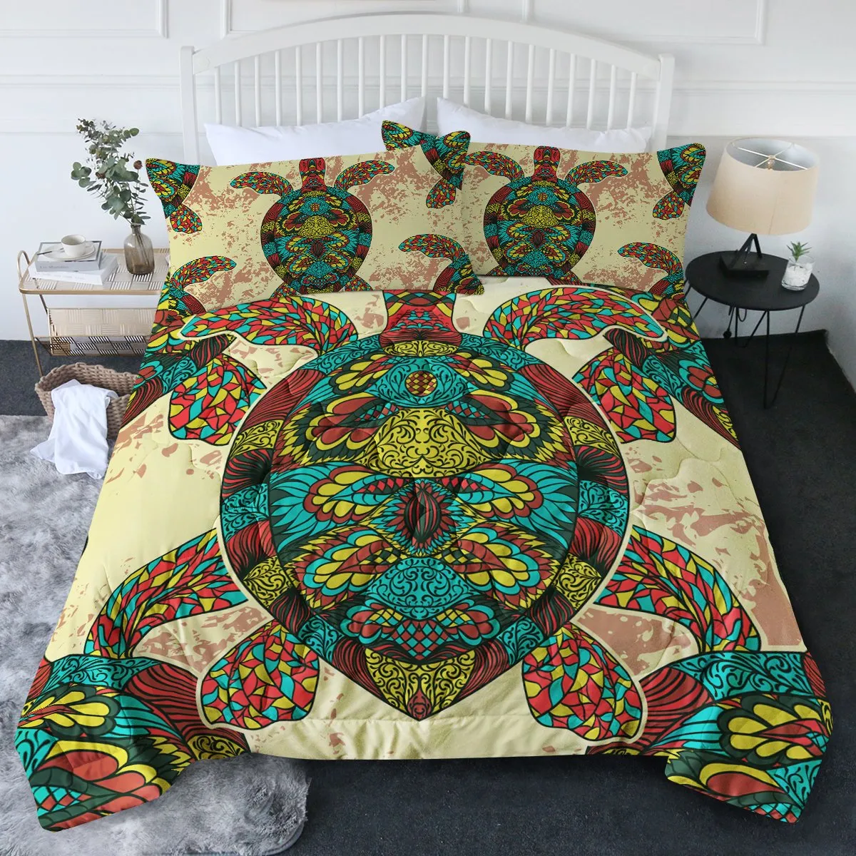 Bohemian Sea Turtle Comforter Set