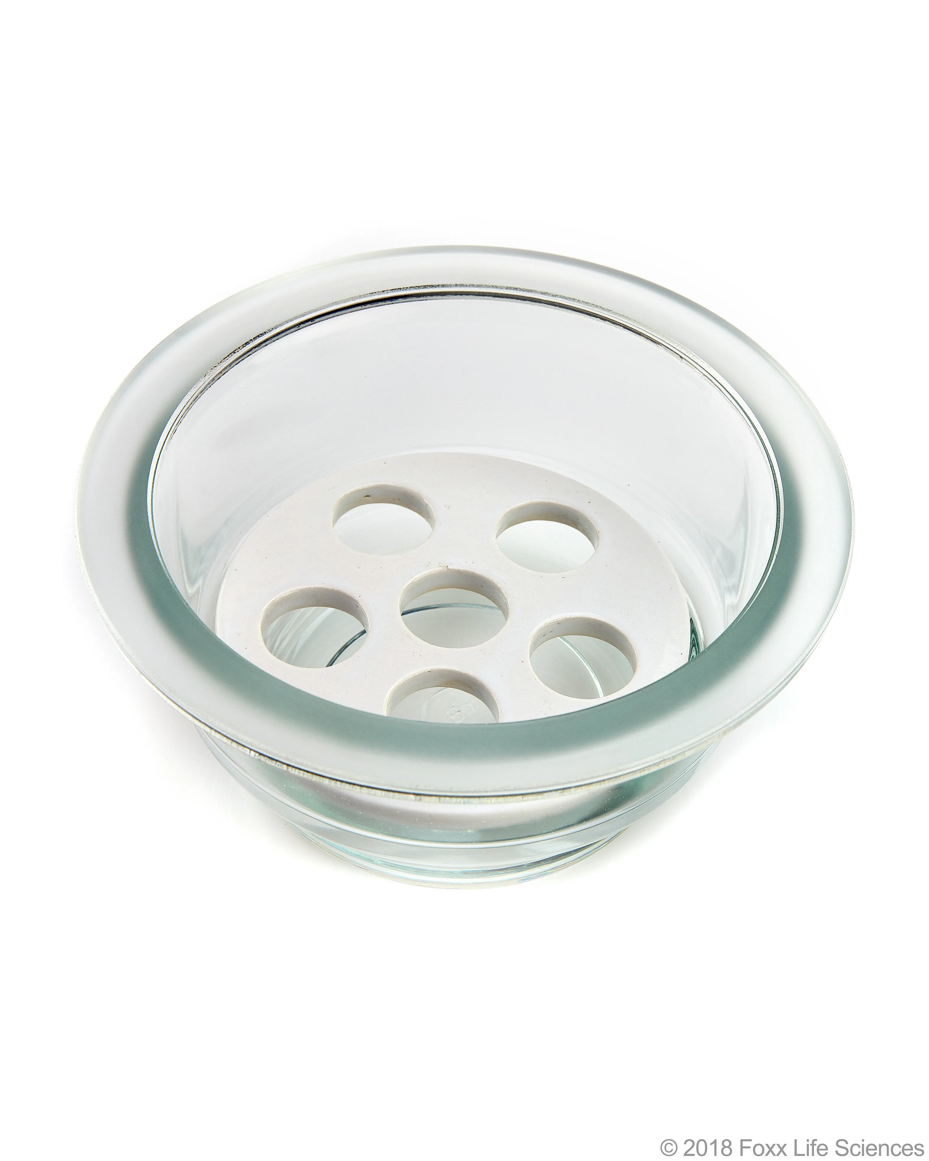 Borosil® Desiccator Vacuum - Stopcock with PTFE spindle and Porcelain plate - 150 mm - Borosilicate