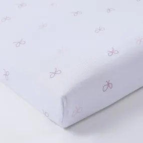 Bow Printed Crib Sheet