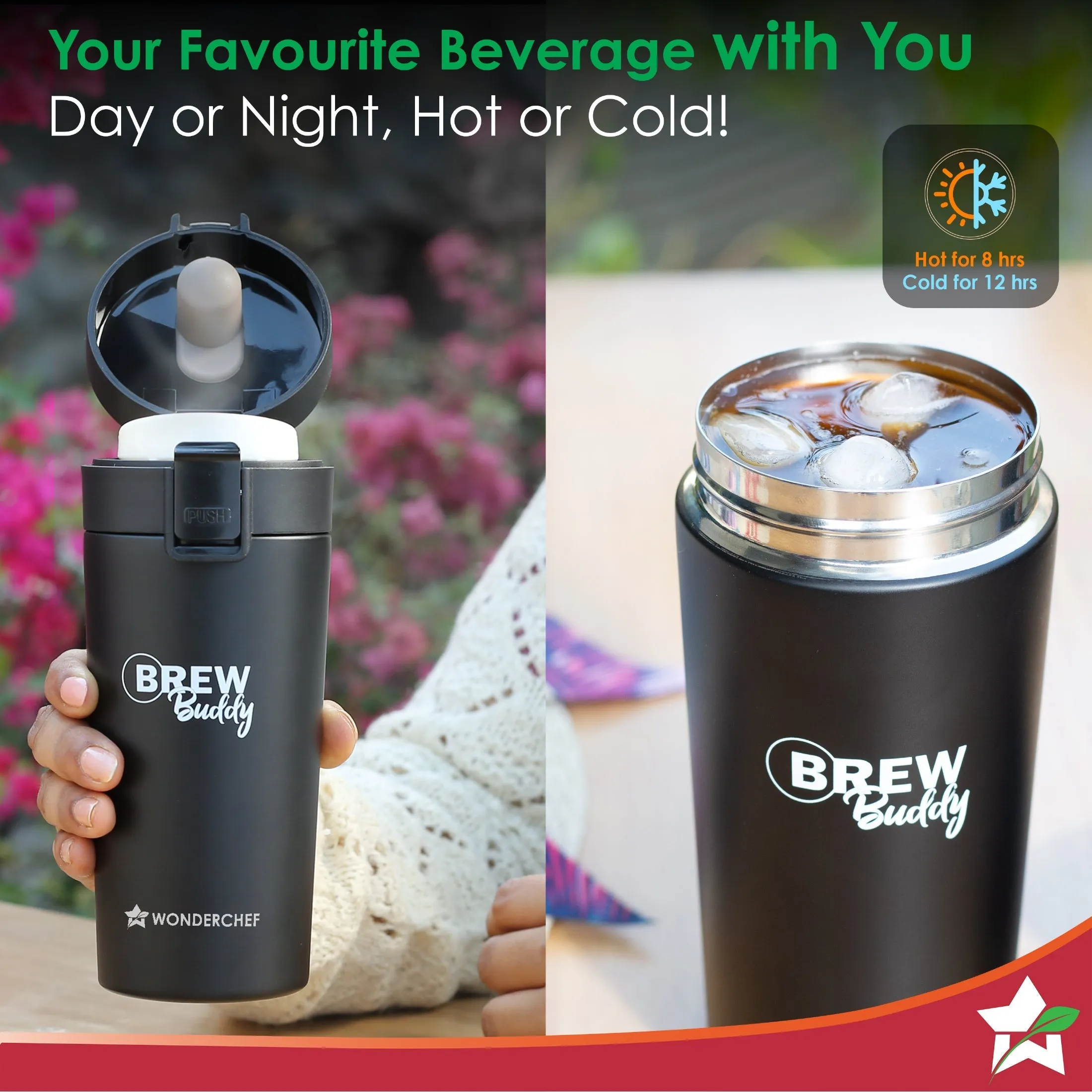 Brew Buddy Portable Coffee Mug | 380 ml | Copper Coated |