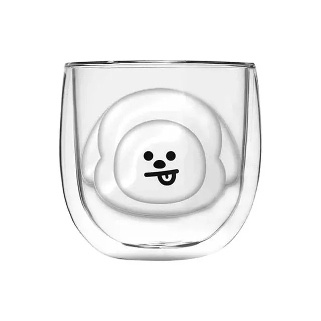 BTS BT21 Double Glass Tea Cup