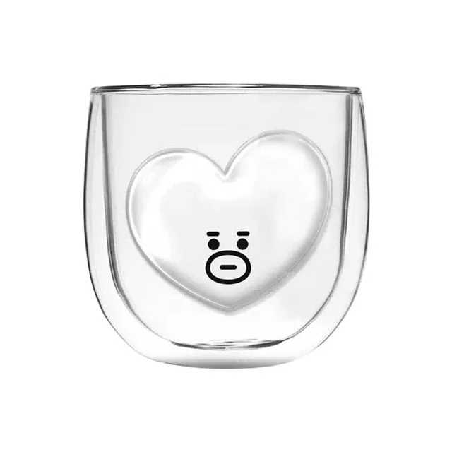 BTS BT21 Double Glass Tea Cup