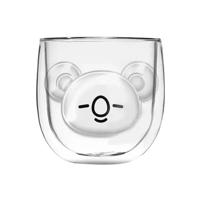 BTS BT21 Double Glass Tea Cup