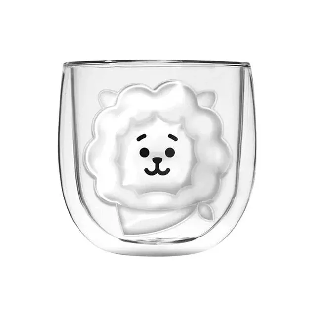 BTS BT21 Double Glass Tea Cup