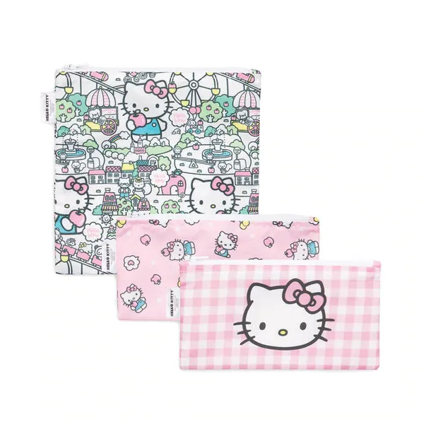 Bumkins Reusable Combo Sandwich/Snack Bag - 3 Pack Hello Kitty