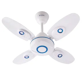 Candes Nexo 600 mm 24 Inch Ultra High Speed 4 Blade Ceiling Fan (White Blue)