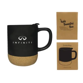 Ceramic & Cork Mug with Lid (Pack of 2)