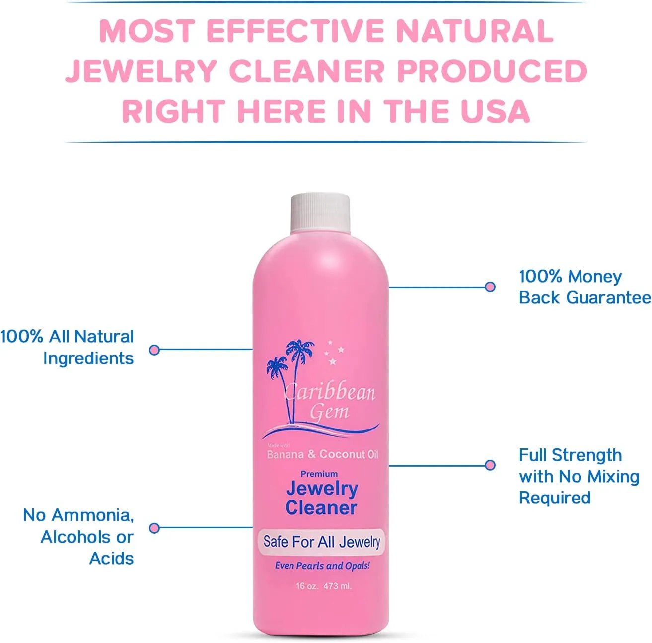 CG Jewelry Cleaner - 16oz Refill - Now with (Free USA Shipping)