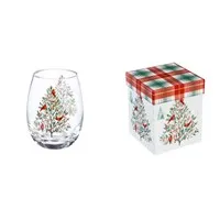 Christmas Heritage Stemless Glass