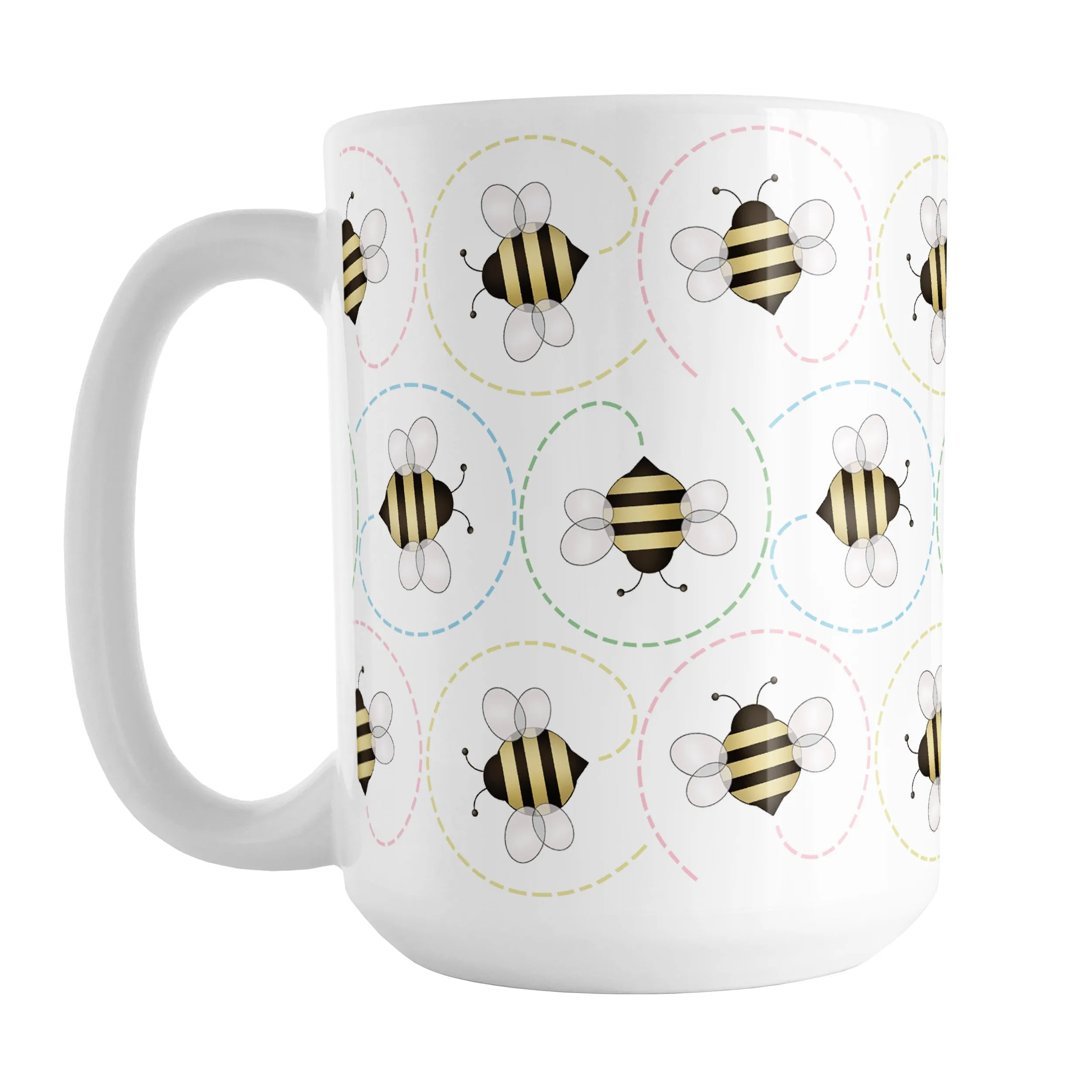 Circling Dainty Bee Pattern Mug